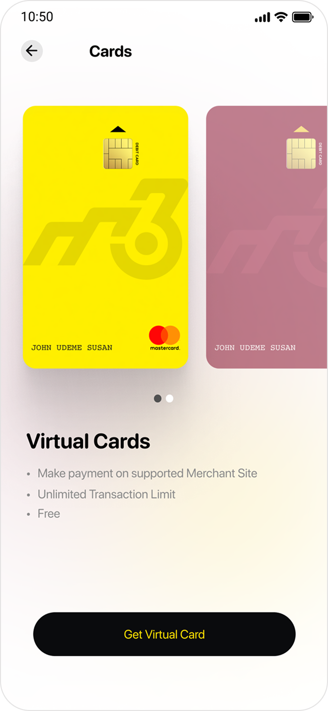 Virtual cards